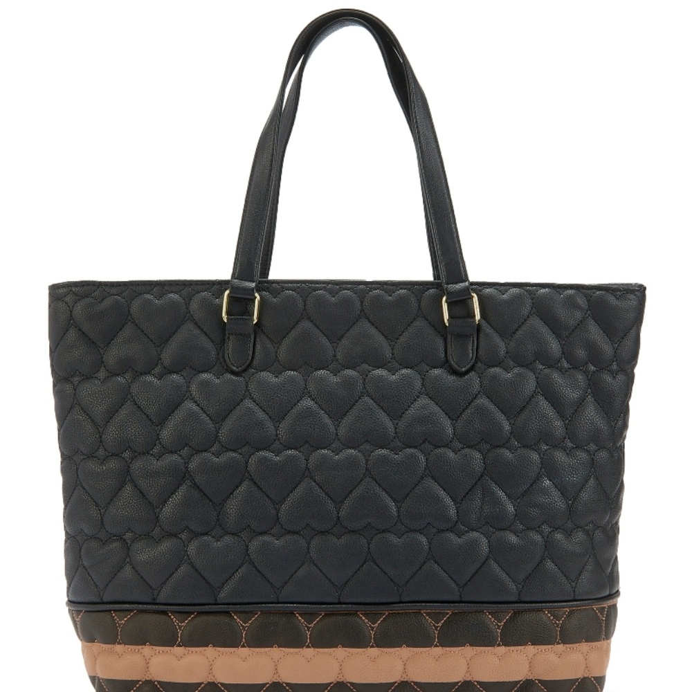 NWT Betsey Johnson 2-in-1 Heart Quilted Tote/Coin - Picture 3 of 4